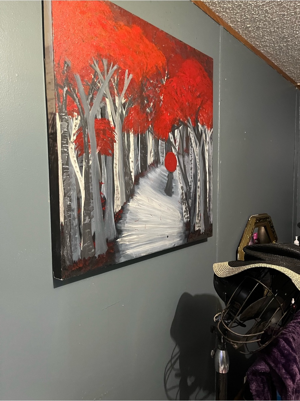 Red Tree Forest Canvas Wall Art